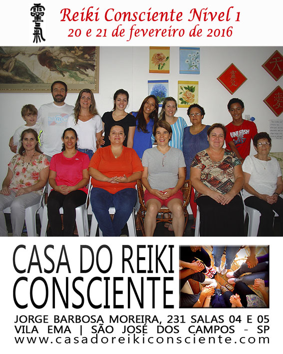 Turma Reiki Consciente Nivel 1 - fevereiro 2016